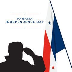 Panama Independence day banner design template