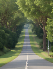 winding road in the park