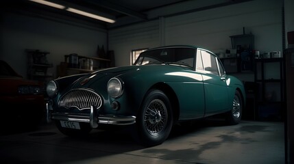 Stunning Realistic Image of a Vintage Classic Car in Mint Condition: A Timeless Automobile Masterpiece