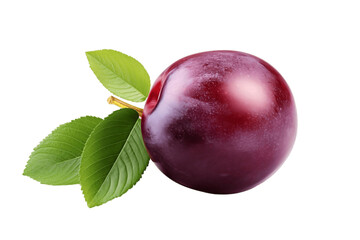 Plum Isolated on a Transparent PNG Background. Generative Ai