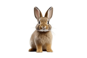 Rabbit Isolated on a Transparent PNG Background. Generative Ai