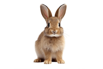 Beautiful Rabbit Isolated on a Transparent PNG Background. Generative Ai