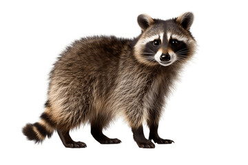 Racoon Isolated on a Transparent PNG Background. Generative Ai