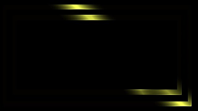 soft shiny golden border animated frame