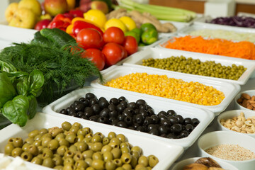mixed vegetables background