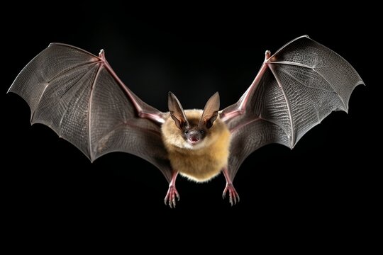 Bat on a dark background. Generative Ai