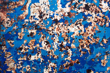 Corroded Barrel Metal Rusty Texture Red White and Blue