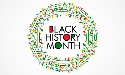 Black history month is observed every year in October, it is a way of remembering important people and events in the history of the African diaspora. Vector illustration