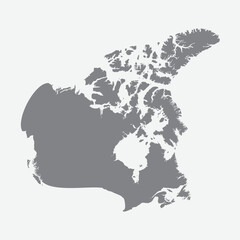 Canada silhouette map