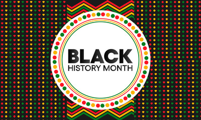 Black history month is observed every year in October, it is a way of remembering important people and events in the history of the African diaspora. Vector illustration