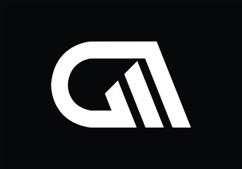 Initial monogram letter GM logo Design vector Template. GM Letter Logo Design. 