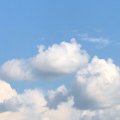 blue sky background with fluffy clouds