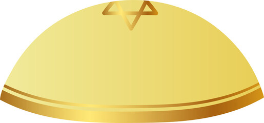 Golden jewish kippah
