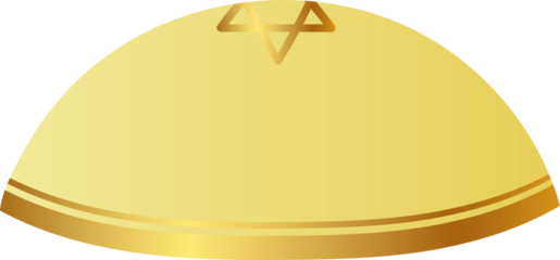 Golden jewish kippah