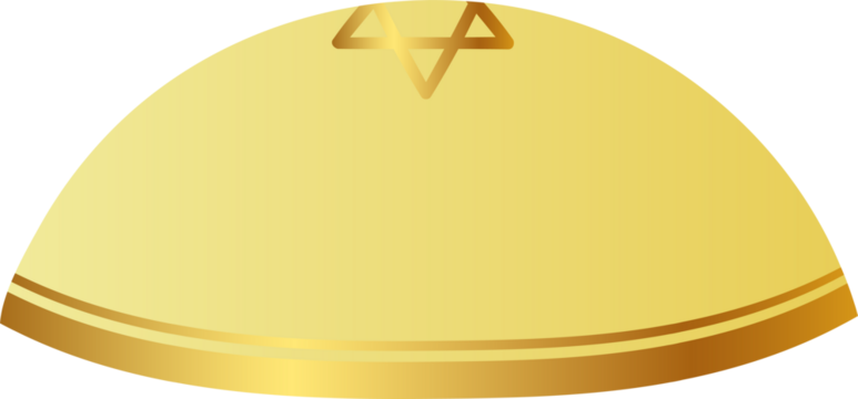 Golden jewish kippah