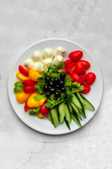 plate with vegetables