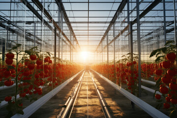 Agriculture 4.0. Tomatoes Thriving in a Greenhouse