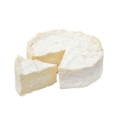Camembert, famous french cheese / Transparent background