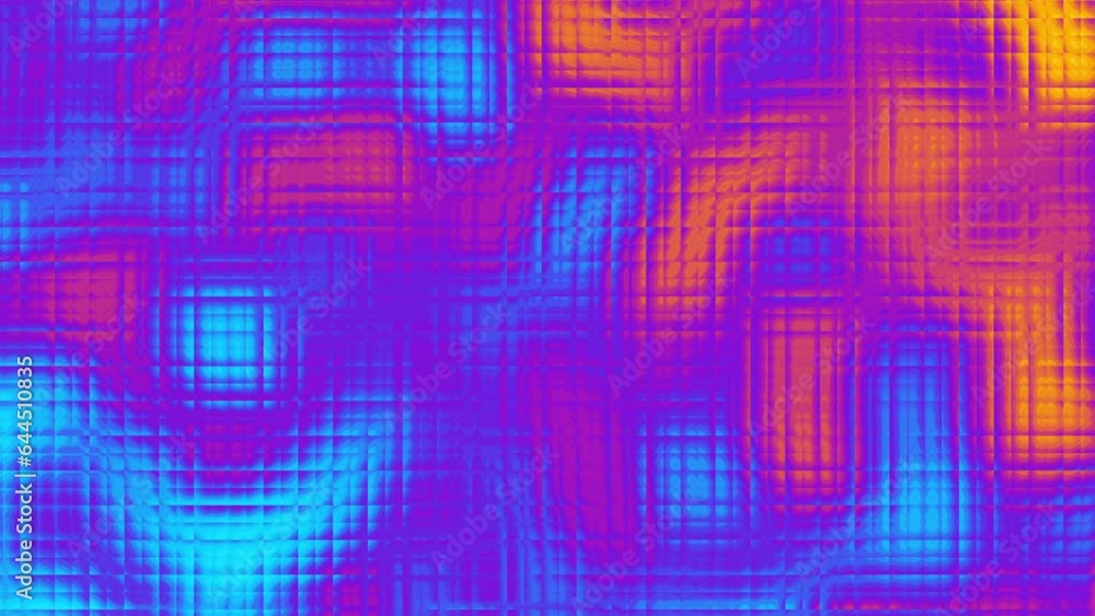 Poster Transform geometric background. Flashing tabstract pixels background. Random small squares. 4k Looping footage.