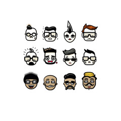 Retro Character Design  Clipart