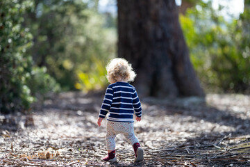 toddler on an adventure in nature