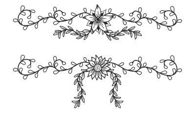Floral design ornament. flower ornamental frame. decorative frame. Decorative Frame With Floral Ornament. flower doodle ornament.