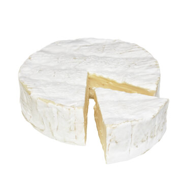 Camembert, famous french cheese / Transparent background