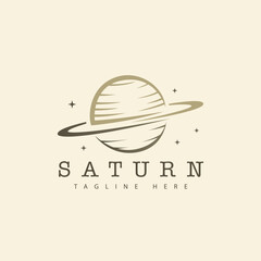 Simple Flat Saturn Planet Logo Template © Халид Амиров