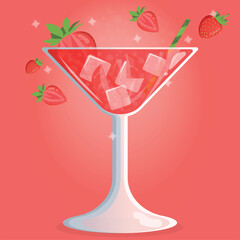 Strawberry cocktail