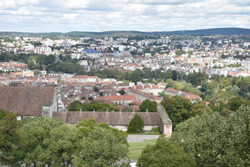Fototapeta na wymiar Besançon vue de la citadelle Vauban. France