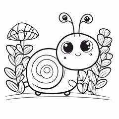 snail with flower