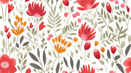 Seamless vector floral pattern, seamless flowers pattern , floral pattern, flowers pattern For summer print dress, flowers print. Modern botanical pattern, Fashionable template.