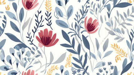 Seamless vector floral pattern, seamless flowers pattern , floral pattern, flowers pattern For summer print dress, flowers print. Modern botanical pattern, Fashionable template.