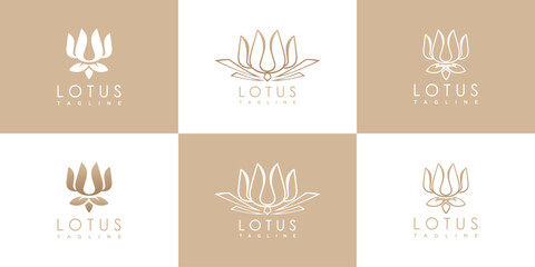 Fototapeta na wymiar flower logo design collection with creative and modern concept premium vector