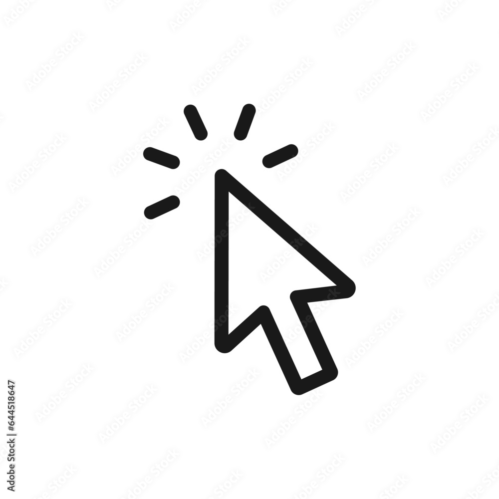 Poster cursor line icon. cursor symbol in trendy flat style