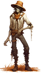 Halloween theme scarecrow transparent background