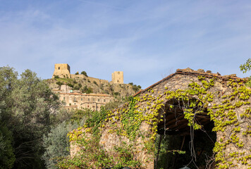 Montemassi a fortified village in the province of Grosseto. Tuscany. Italy