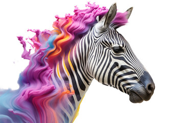 Fototapeta na wymiar Zebra colourful