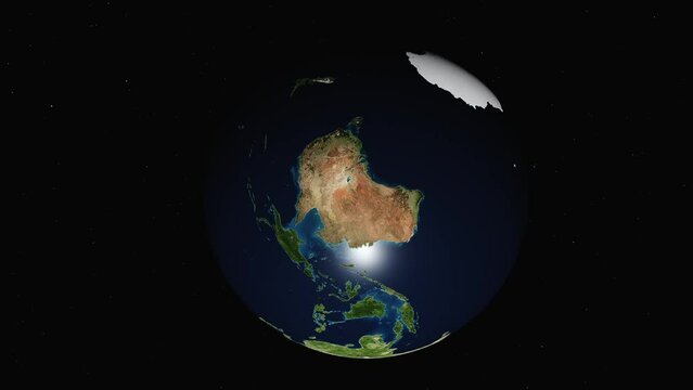 Zoom from space to Australia 