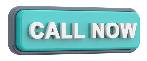 Call now button. 3D illustration.