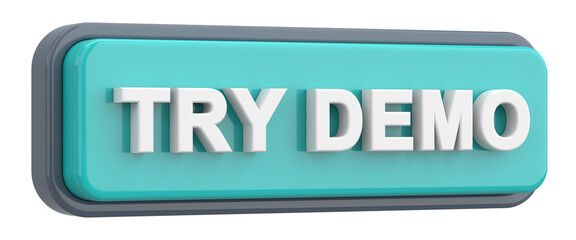 Try demo button. 3D illustration.