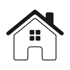 House icon on a white background. Illustration