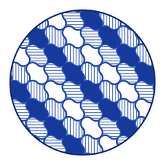 Porcelain plate with traditional blue on white design in Asian style. design pattern for background, plate, dish, bowl, lid, tray, salver, vector illustration art embroidery. Turkish signs pattern.