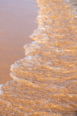 waves washing up on beach