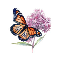 Radiant Watercolor Monarch Butterfly Painting