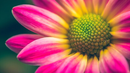 Obraz premium Dreamy blurry romantic floral macro photo background with leaves and beautiful flowers as concept of blossom garden and nature organic life
