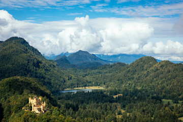 Blick auf Schloss Hohenschwangau, Sommer