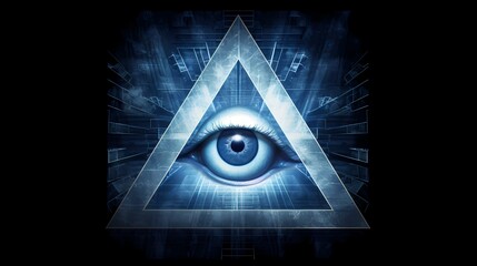 The Illuminati's Eye of Providence: Omnipresent Vision Created by AI