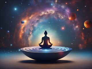 yoga meditation in the sky | Connect to the universe