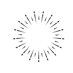 Obraz premium Vintage style sunburst simple lines of diffused light